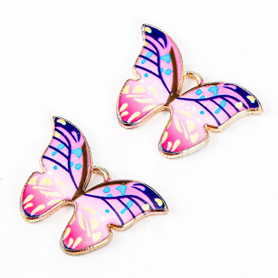 10vnt 21x15/16x13mm Emalio gyvūniniai drugeliai, papuošalai, pakabukai, karoliai Mieli auskarai, pasidaryk pats, rankų darbo aksesuarai