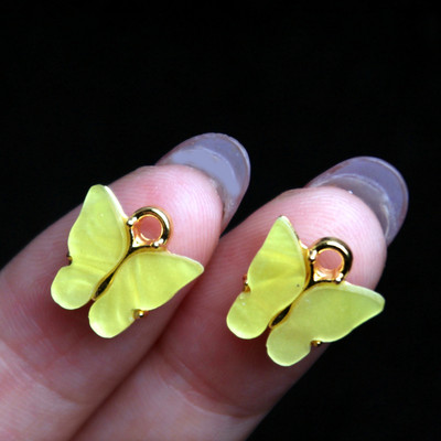 10vnt 21x15/16x13mm Emalio gyvūniniai drugeliai, papuošalai, pakabukai, karoliai Mieli auskarai, pasidaryk pats, rankų darbo aksesuarai