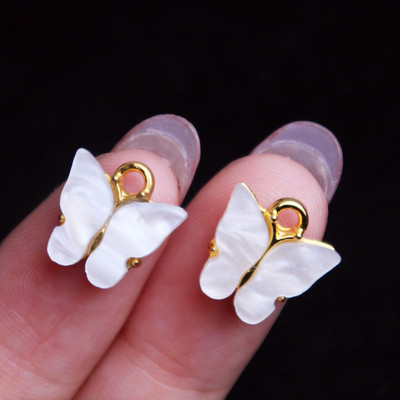 10vnt 21x15/16x13mm Emalio gyvūniniai drugeliai, papuošalai, pakabukai, karoliai Mieli auskarai, pasidaryk pats, rankų darbo aksesuarai