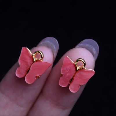 10vnt 21x15/16x13mm Emalio gyvūniniai drugeliai, papuošalai, pakabukai, karoliai Mieli auskarai, pasidaryk pats, rankų darbo aksesuarai