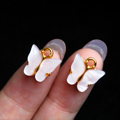 10vnt 21x15/16x13mm Emalio gyvūniniai drugeliai, papuošalai, pakabukai, karoliai Mieli auskarai, pasidaryk pats, rankų darbo aksesuarai