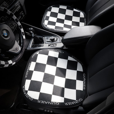 Ljetni auto Ice Silk Set jastuka za sjedalo Modni rešetkasti prednji red stražnjice Auto sjedala Zaštitnik Tepisi za stražnja sjedala za žene djevojke