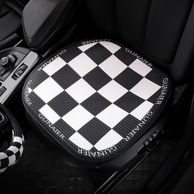 Ljetni auto Ice Silk Set jastuka za sjedalo Modni rešetkasti prednji red stražnjice Auto sjedala Zaštitnik Tepisi za stražnja sjedala za žene djevojke