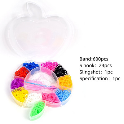 1 set/cutie Kit de brățări cu bandă de țesut din cauciuc, set de mărgele și unelte de reumplere colorate pentru artizanat, fabricarea de bijuterii, accesorii pentru cadou de aniversare pentru fete