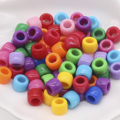 100 vnt. 6*9 mm spalvingi ponių karoliukai, madingi, dideli karoliukai, karoliukai vaikams, pasidaryk pats.