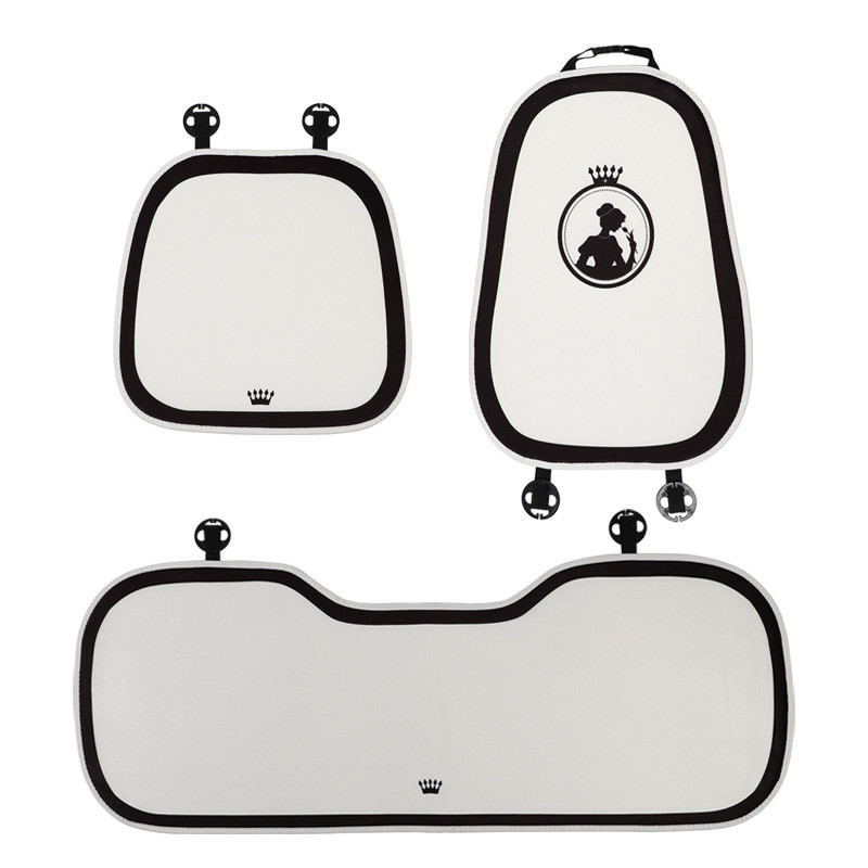 Žiemos automobilio sėdynės apsauginių užvalkalų rinkinys Universalus mergaičių deivės interjero dekoravimo aksesuaras automobilio sėdynės pagalvėlės užvalkalas moterims baltas