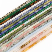 Natūralių akmenų vamzdžių karoliukai, haulito malachito laisvi cilindriniai karoliukai papuošalams gaminti „pasidaryk pats“ čakrų apyrankių priedai 15 colių 13x4 mm