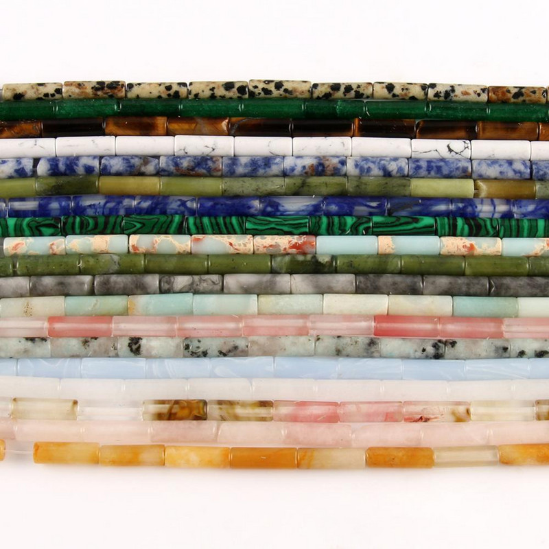 Natūralių akmenų vamzdžių karoliukai, haulito malachito laisvi cilindriniai karoliukai papuošalams gaminti „pasidaryk pats“ čakrų apyrankių priedai 15 colių 13x4 mm