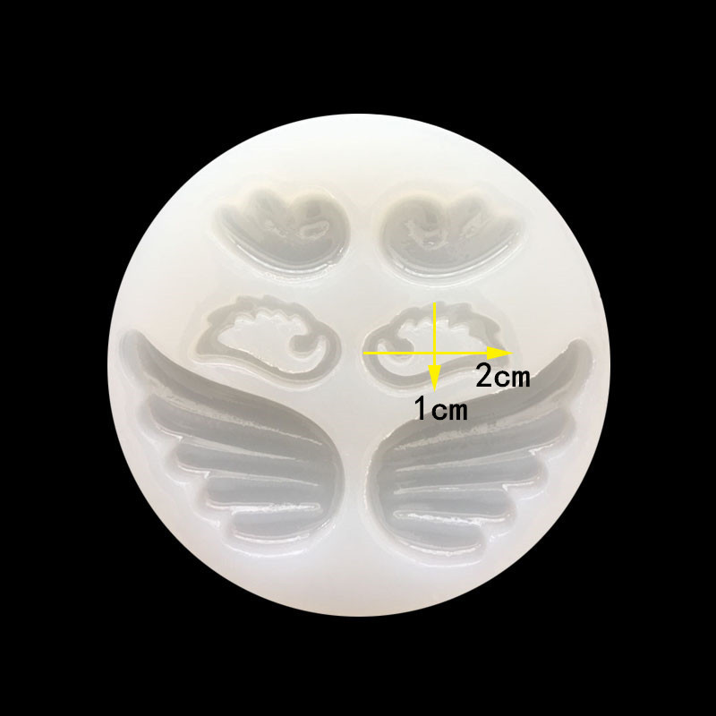 1 vnt UV dervos papuošalų skysto silikono formelių angelų sparnų dervos pakabukų formelės, skirtos „pasidaryk pats“ papuošti, papuošti papuošalus