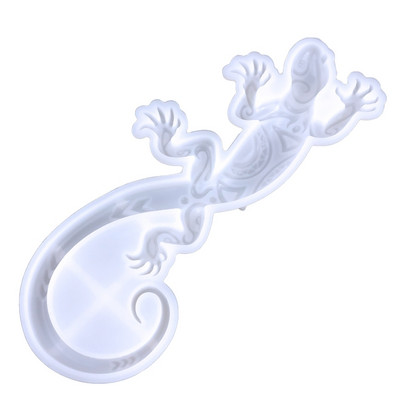 3D Gecko sienų dekoravimo krištolinės epoksidinės dervos formos, gyvūnų sienos pakabinamas ornamentas, silikoninė forma „pasidaryk pats“ amatų liejimo įrankis