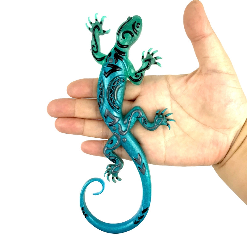 3D Gecko sienų dekoravimo krištolinės epoksidinės dervos formos, gyvūnų sienos pakabinamas ornamentas, silikoninė forma „pasidaryk pats“ amatų liejimo įrankis