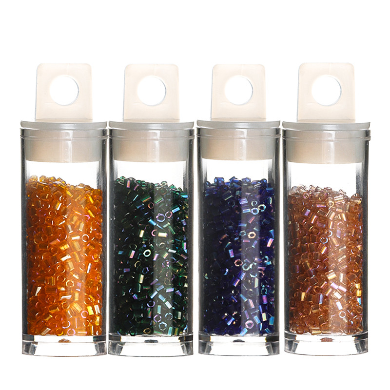 1000 vnt. / partijoje Delica Miyuki karoliukai 2 mm čekiško stiklo vamzdiniai sėklų karoliukai skaidraus spalvos „pasidaryk pats“ apyrankės, karoliai, papuošalų kūrimo priedai