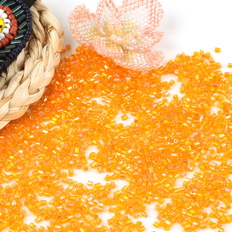 1000 vnt. / partijoje Delica Miyuki karoliukai 2 mm čekiško stiklo vamzdiniai sėklų karoliukai skaidraus spalvos „pasidaryk pats“ apyrankės, karoliai, papuošalų kūrimo priedai