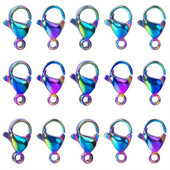 10 komada 11/15/18 mm Rainbow nehrđajućeg čelika Lobster kopče Kuke Konektor za DIY ogrlicu Nakit Nalaz Materijali