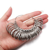 1 set US/EU/JP/KR/UK Mjerni alat za mjerenje veličine prsta Štap za mjerenje veličine aluminijskog metalnog prstena Trn za nakit američke veličine