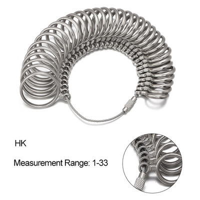 1 set US/EU/JP/KR/UK Mjerni alat za mjerenje veličine prsta Štap za mjerenje veličine aluminijskog metalnog prstena Trn za nakit američke veličine