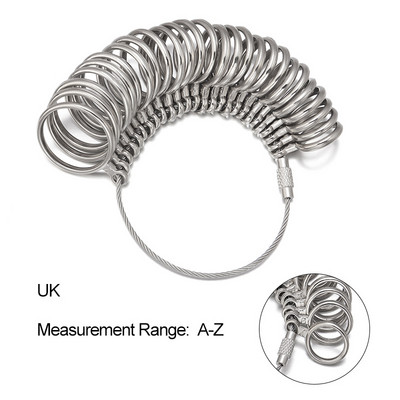 1 set US/EU/JP/KR/UK Mjerni alat za mjerenje veličine prsta Štap za mjerenje veličine aluminijskog metalnog prstena Trn za nakit američke veličine