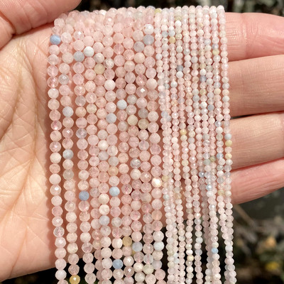 Piatră naturală Cristale fațetate Ametist Cuarț roz Jade Piatră prețioasă Mărgele distanțiere rotunde pentru realizarea de bijuterii Brățară DIY 2 3 4mm
