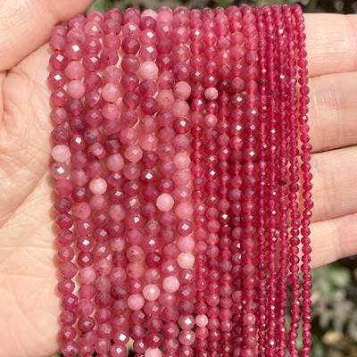 Piatră naturală Cristale fațetate Ametist Cuarț roz Jade Piatră prețioasă Mărgele distanțiere rotunde pentru realizarea de bijuterii Brățară DIY 2 3 4mm
