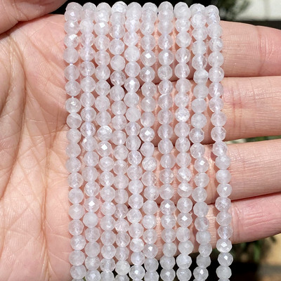 Piatră naturală Cristale fațetate Ametist Cuarț roz Jade Piatră prețioasă Mărgele distanțiere rotunde pentru realizarea de bijuterii Brățară DIY 2 3 4mm