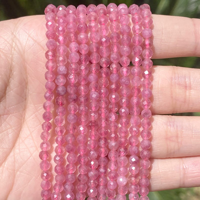 Piatră naturală Cristale fațetate Ametist Cuarț roz Jade Piatră prețioasă Mărgele distanțiere rotunde pentru realizarea de bijuterii Brățară DIY 2 3 4mm