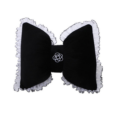 Prabangios „Bowknot“ automobilio kaklo pagalvės trumpos pliušinės mergaičių interjero dekoravimo priedai, neslystantys automobilio sėdynės pagalvėlės užvalkalo kilimėlis moterims