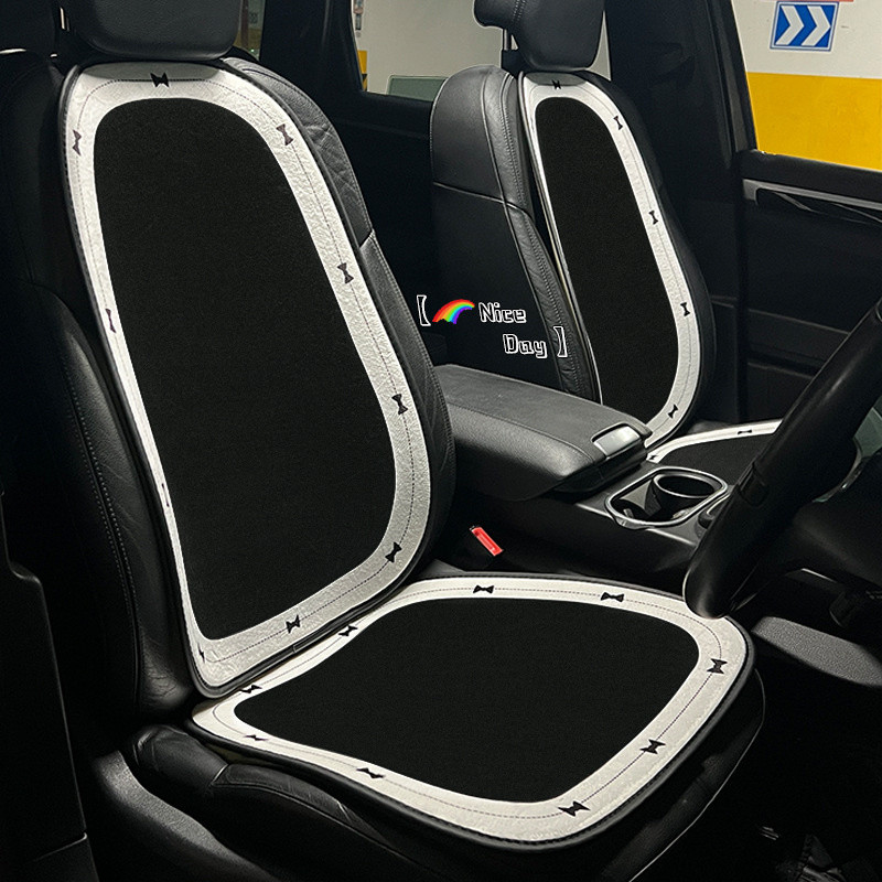 Prabangios „Bowknot“ automobilio kaklo pagalvės trumpos pliušinės mergaičių interjero dekoravimo priedai, neslystantys automobilio sėdynės pagalvėlės užvalkalo kilimėlis moterims