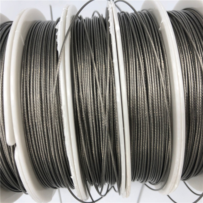 1 ritinys 0,3/0,45/0,5/0,6/0,7 mm nerūdijančio plieno vielos amatų karoliukai Virvės karoliukų viela, skirta apyrankėms, karoliai, papuošalai, „pasidaryk pats“ priedai