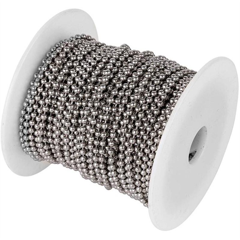 10 m 1,5/2,0/3,0 mm karoliukų rutuliukai nerūdijančio plieno masinės grandinėlės rankdarbiams karoliai iš vielos Papuošalų gaminimo reikmenys Priedai Vyriški 