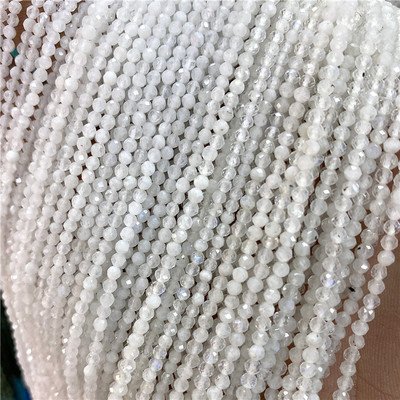 Mărgele mici, piatră naturală, mărgele prețioase, mărgele cu secțiune rotundă fațetată, pentru realizarea de bijuterii, colier, brățară, 38 cm, dimensiune 2 3 4 mm 38 cm