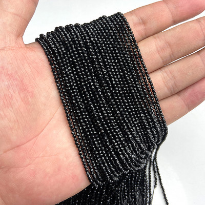 Mărgele mici, piatră naturală, mărgele prețioase, mărgele cu secțiune rotundă fațetată, pentru realizarea de bijuterii, colier, brățară, 38 cm, dimensiune 2 3 4 mm 38 cm