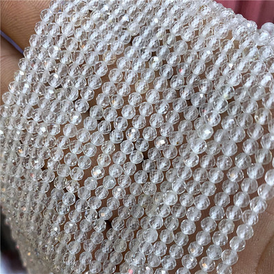 Mărgele mici, piatră naturală, mărgele prețioase, mărgele cu secțiune rotundă fațetată, pentru realizarea de bijuterii, colier, brățară, 38 cm, dimensiune 2 3 4 mm 38 cm