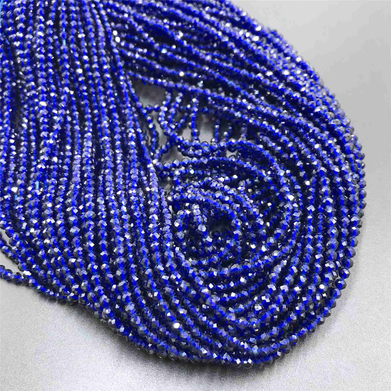 Mărgele mici, piatră naturală, mărgele prețioase, mărgele cu secțiune rotundă fațetată, pentru realizarea de bijuterii, colier, brățară, 38 cm, dimensiune 2 3 4 mm 38 cm