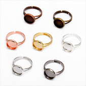 20 vnt Reguliuojamų žiedų ruošiniai, pagrindo rėmelio dėklo piršto žiedo nustatymai, skirti „pasidaryk pats“ kabošonai Žiedai Papuošalai Išvadų kūrimo Priedai