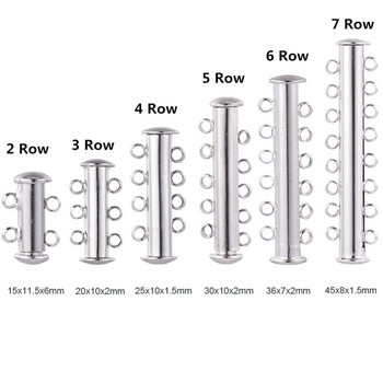 5 τεμ. Multi Strand Slide Magnetic Tube clasps Connectors για βραχιόλια κολιέ Κατασκευή κοσμημάτων