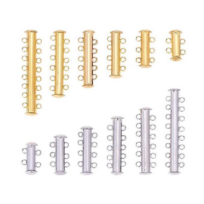 5 τεμ. Multi Strand Slide Magnetic Tube clasps Connectors για βραχιόλια κολιέ Κατασκευή κοσμημάτων