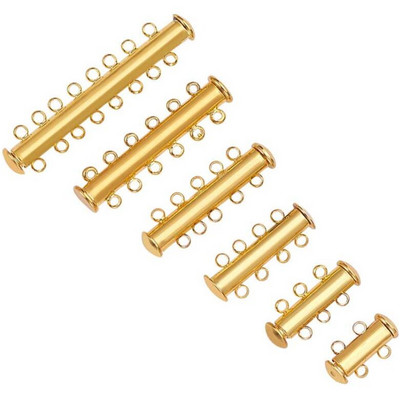 5 vnt kelių sruogų slankiojančių magnetinių vamzdelių užsegimų jungtys karolių apyrankėms papuošalams gaminti