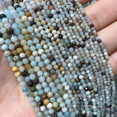 Piatră naturală Lapis Lazuli Apatit Turmalină Granat Jade Mărgele distanțiere fațetate pentru realizarea de bijuterii Colier brățară DIY 2/3/4MM