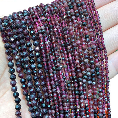 Piatră naturală Lapis Lazuli Apatit Turmalină Granat Jade Mărgele distanțiere fațetate pentru realizarea de bijuterii Colier brățară DIY 2/3/4MM