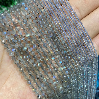 Piatră naturală Lapis Lazuli Apatit Turmalină Granat Jade Mărgele distanțiere fațetate pentru realizarea de bijuterii Colier brățară DIY 2/3/4MM