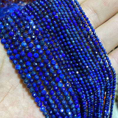 Piatră naturală Lapis Lazuli Apatit Turmalină Granat Jade Mărgele distanțiere fațetate pentru realizarea de bijuterii Colier brățară DIY 2/3/4MM