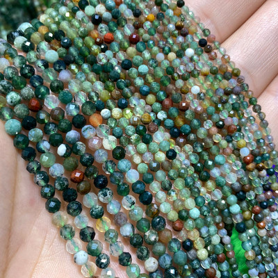 Piatră naturală Lapis Lazuli Apatit Turmalină Granat Jade Mărgele distanțiere fațetate pentru realizarea de bijuterii Colier brățară DIY 2/3/4MM