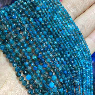 Piatră naturală Lapis Lazuli Apatit Turmalină Granat Jade Mărgele distanțiere fațetate pentru realizarea de bijuterii Colier brățară DIY 2/3/4MM