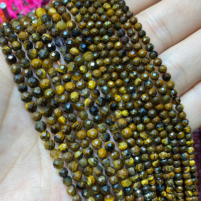 Piatră naturală Lapis Lazuli Apatit Turmalină Granat Jade Mărgele distanțiere fațetate pentru realizarea de bijuterii Colier brățară DIY 2/3/4MM
