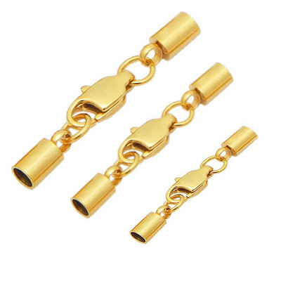 5 komada 2/3/4/5/6 mm završnih kapica za kožni kabel od nehrđajućeg čelika s konektorom za kopču od jastoga za izradu nakita