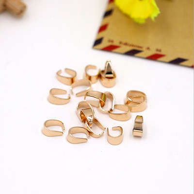 100 vnt. 6x5/9x6/11x6 mm metaliniai pakabukų segtukai, užsegimo segtukai.