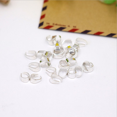 100 vnt. 6x5/9x6/11x6 mm metaliniai pakabukų segtukai, užsegimo segtukai.