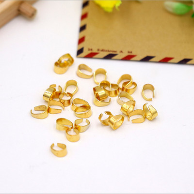 100 vnt. 6x5/9x6/11x6 mm metaliniai pakabukų segtukai, užsegimo segtukai.