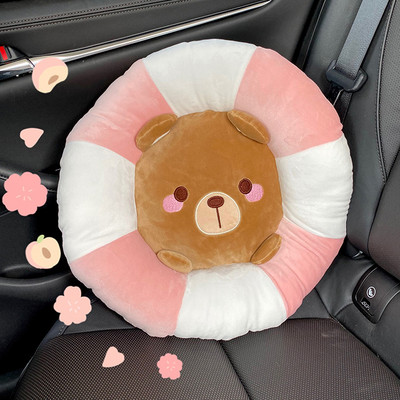 Mielas automobilio atramas, juosmens atrama, sėdynės pakėlimas, animacinis juosmens pagalvėlės užvalkalas Four Seasons vairuotojo automatinis kilimėlis pagalvės gėlė