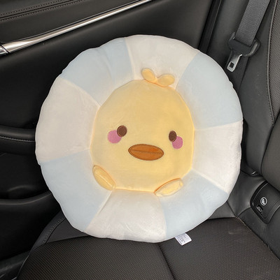 Mielas automobilio atramas, juosmens atrama, sėdynės pakėlimas, animacinis juosmens pagalvėlės užvalkalas Four Seasons vairuotojo automatinis kilimėlis pagalvės gėlė